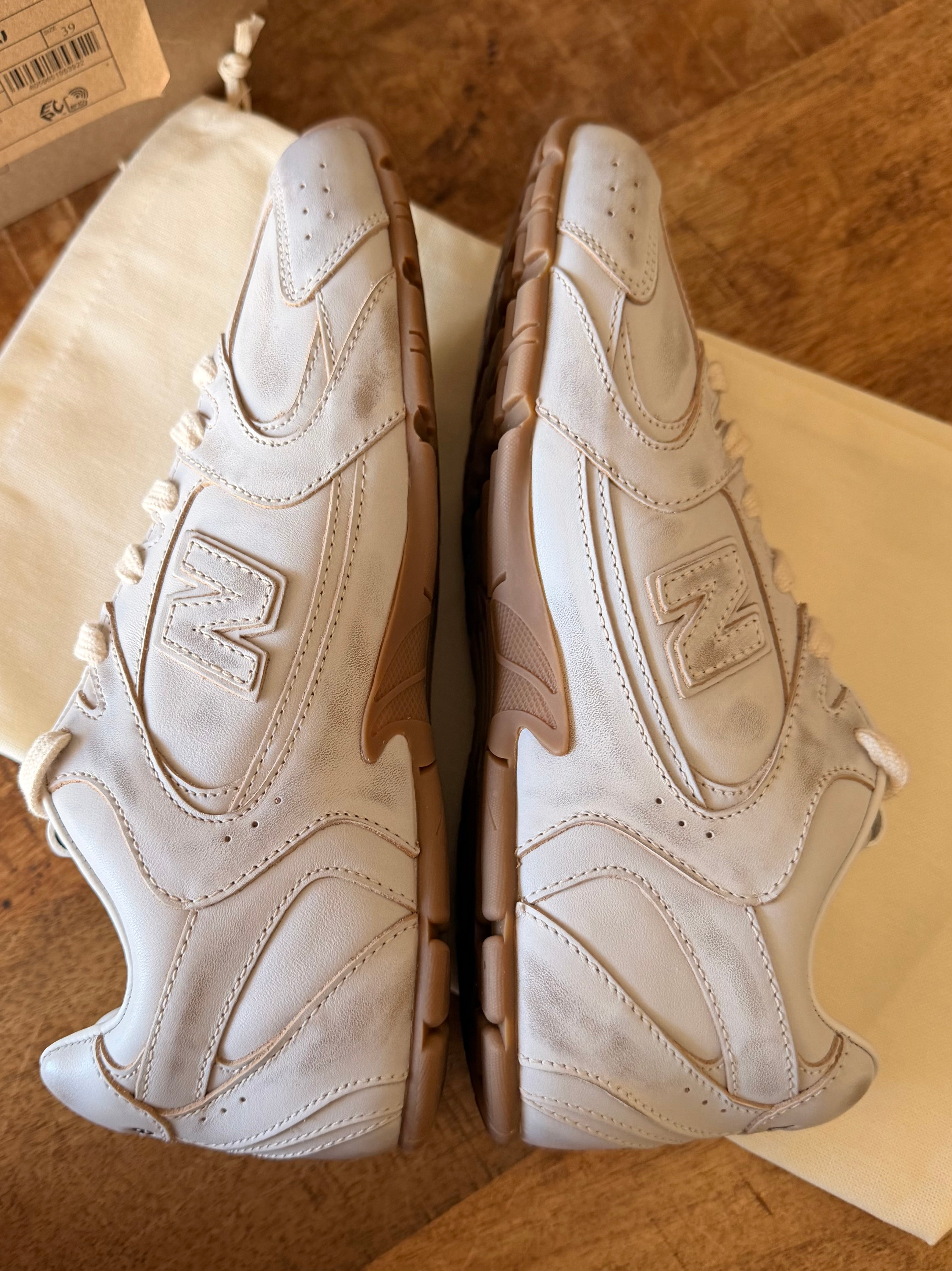 Miu Miu x New Balance 530 Unisex Sneakers EU 39 US White Age Leather US Women 8.5 / US Men 6.5