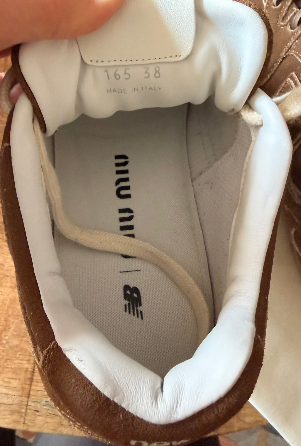 Miu Miu & New Balance Brown Suede Unisex Sneakers Sizes 38, 39