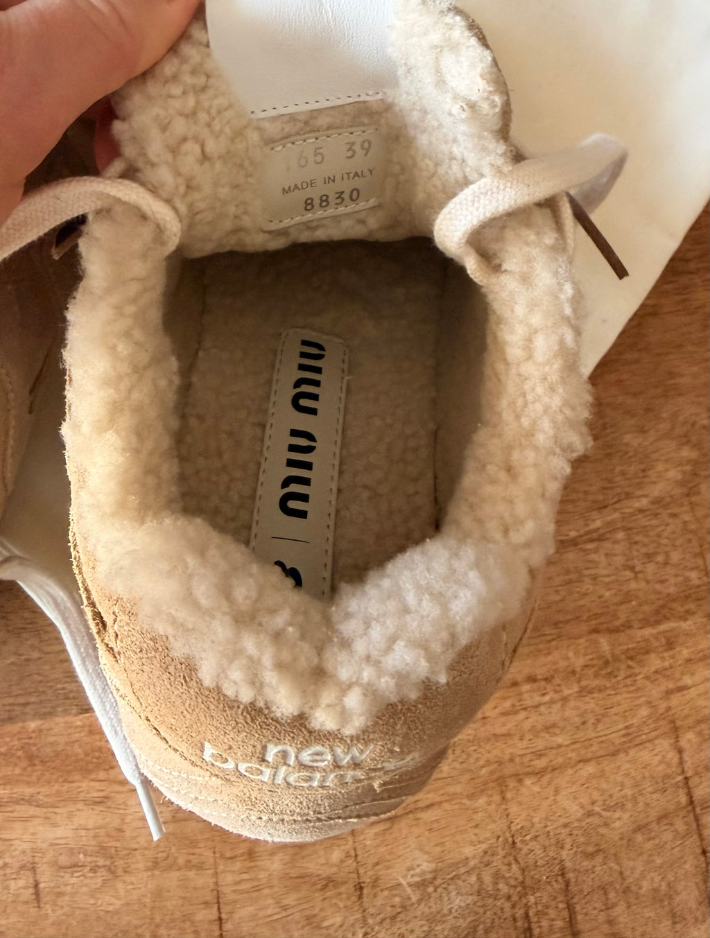 Miu Miu & New Balance Brown Suede Sneakers Fur Lined Premium Quality Sizes 39, 41