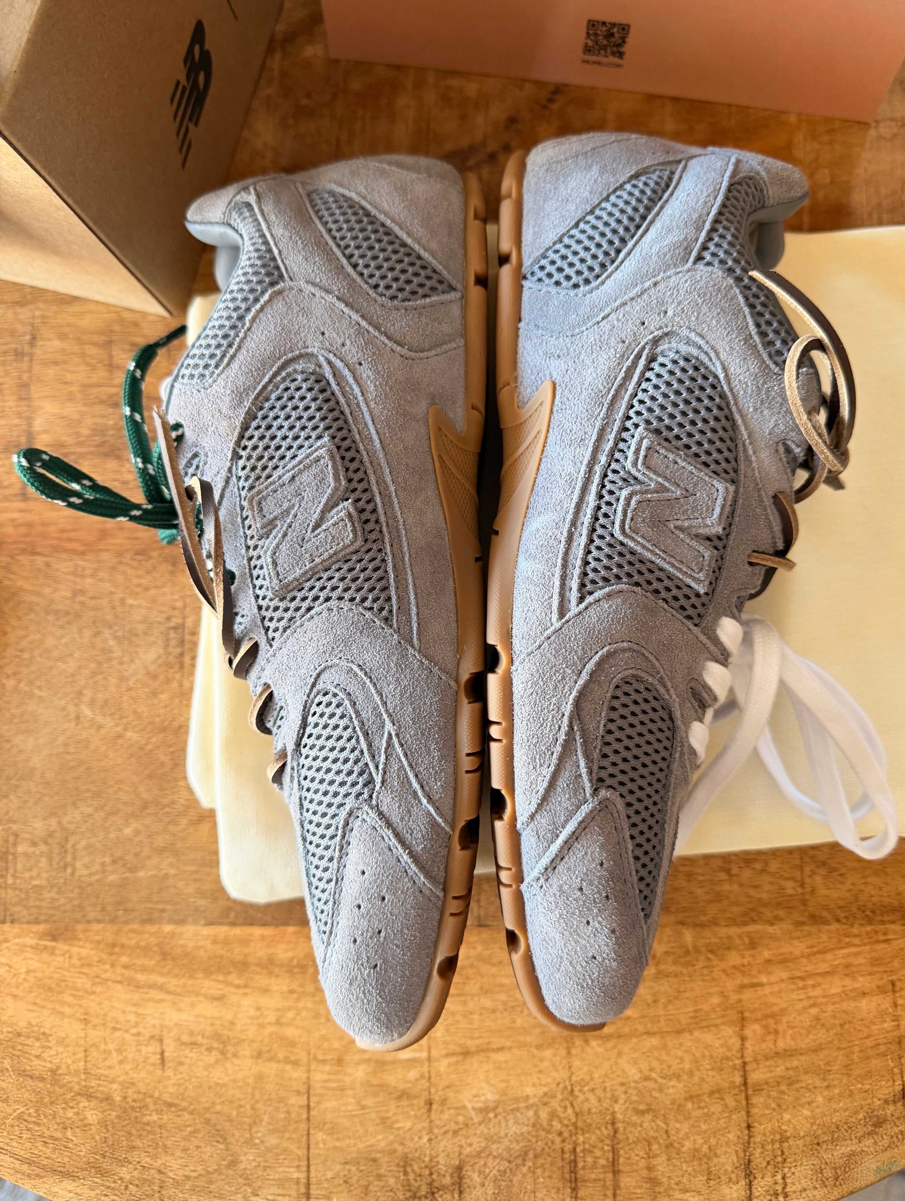 Miu Miu &New Balance Grey Suede Mesh Sneakers Size 39 Unisex