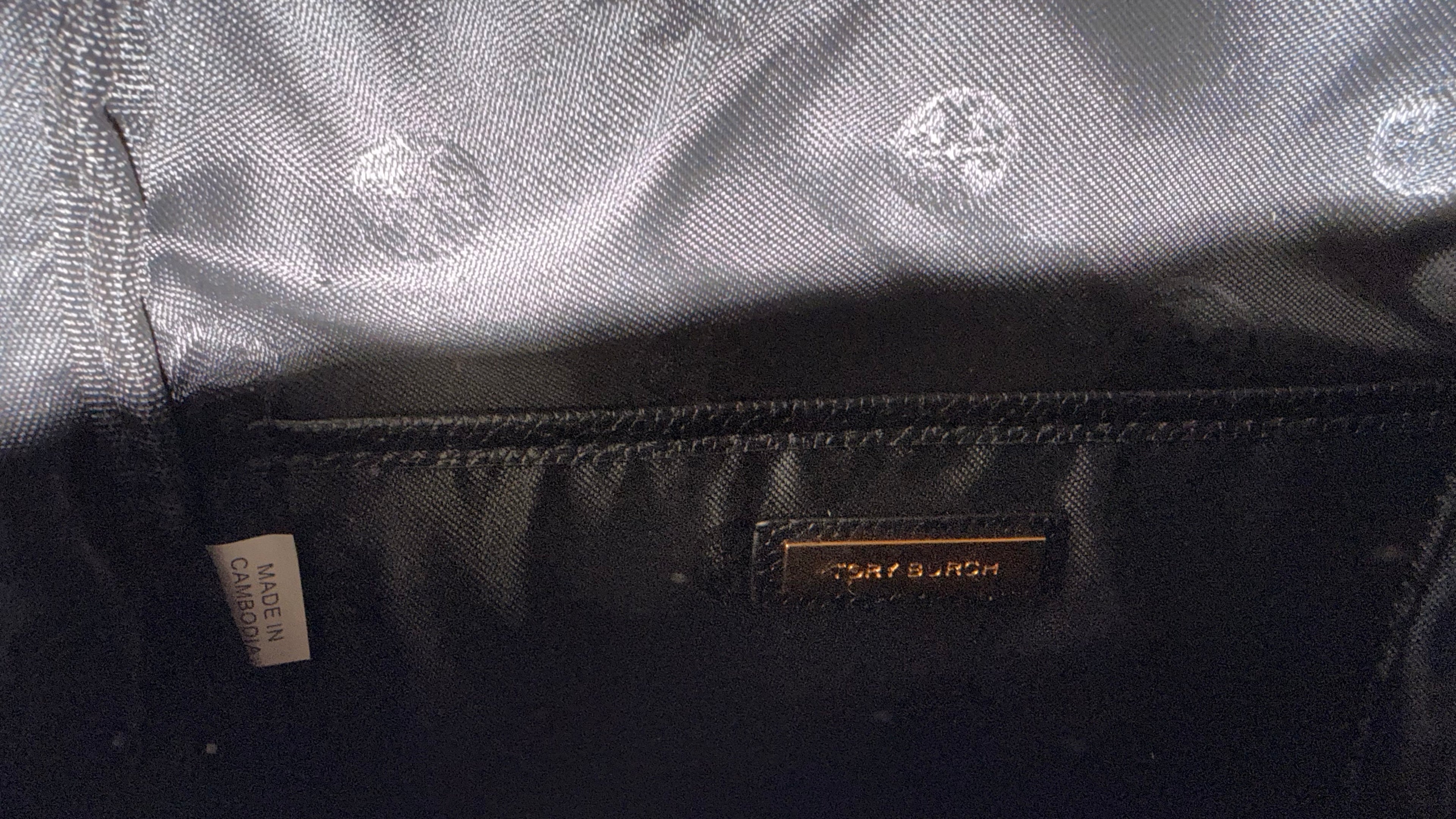 Tory Burch Black Pebbled Leather Mini Backpack Gold Hardware