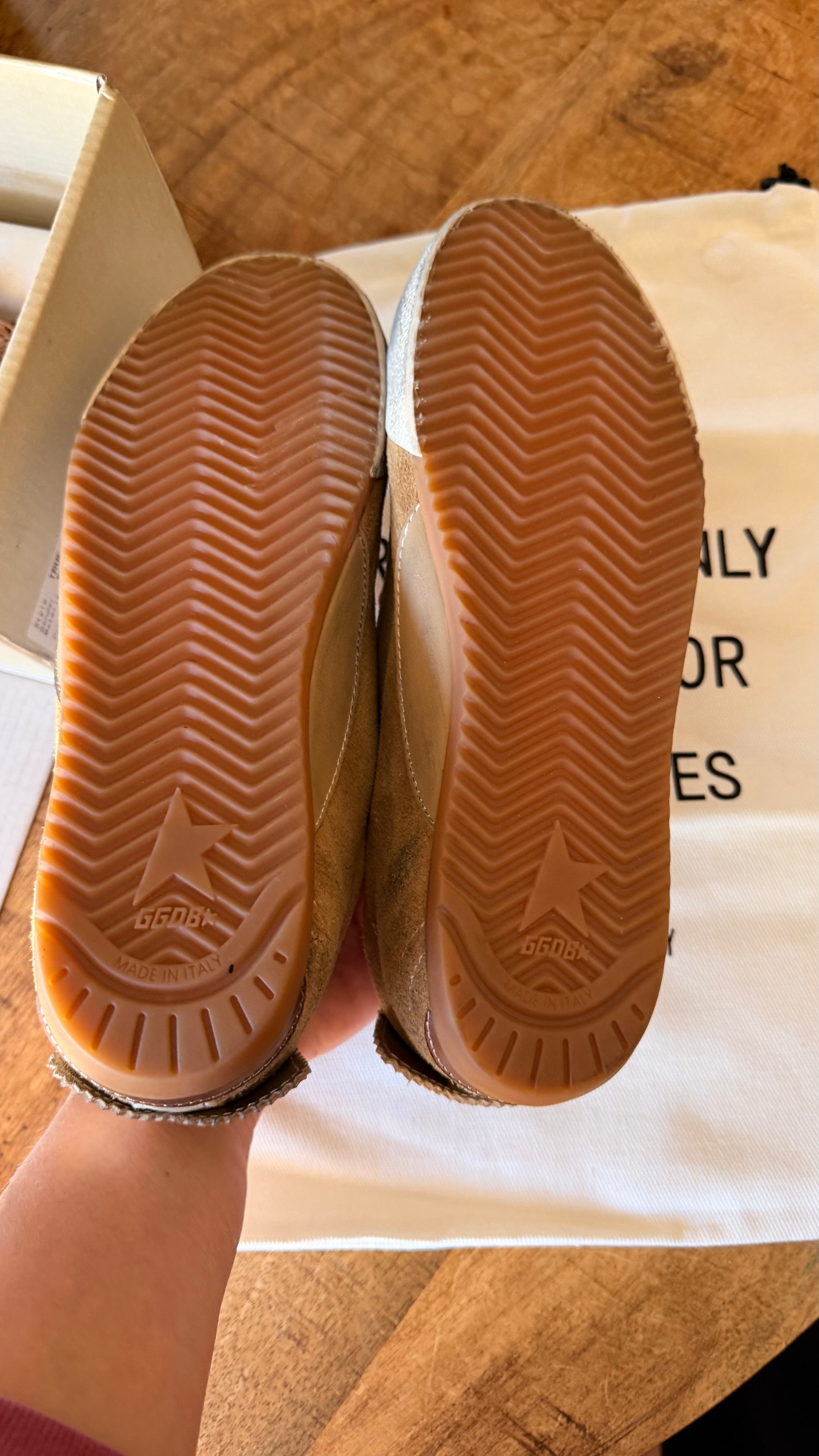 Golden Goose True-Star Sneakers EU 39 US Women 8.5 Suede Khaki Italy