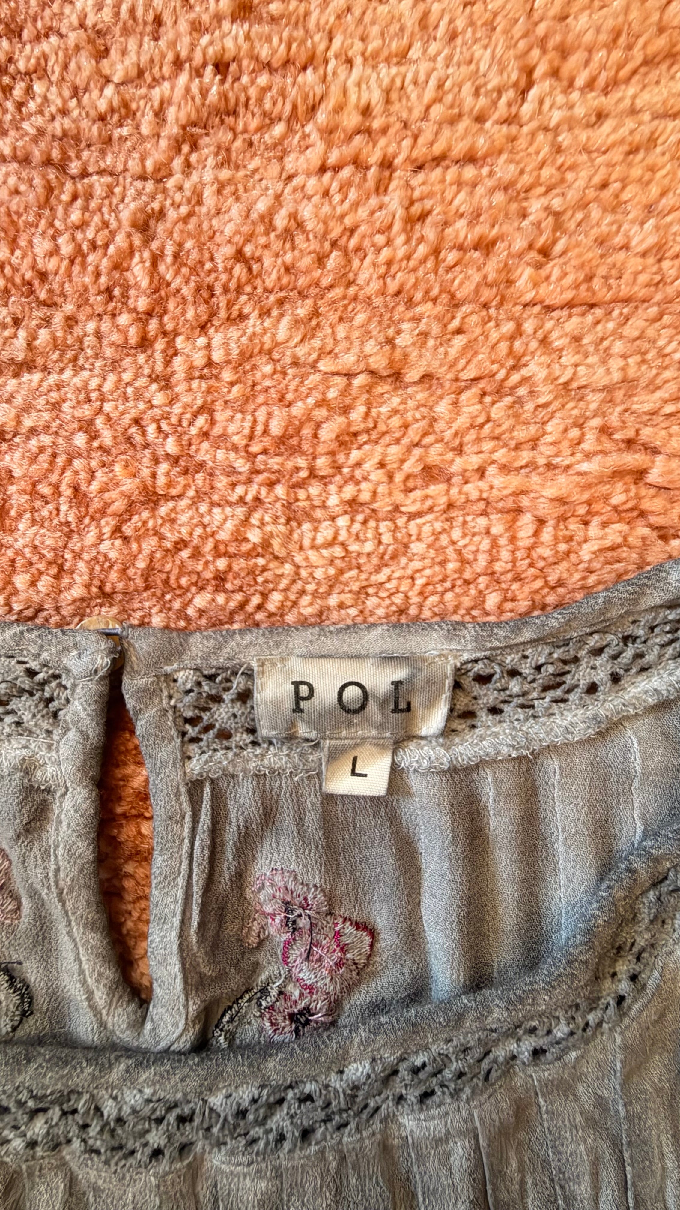 POL Embroidered Tunic Top Size L
Boho Sheer Mini Dress Rayon