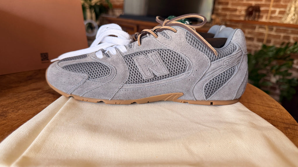 Miu Miu &New Balance Grey Suede Mesh Sneakers Size 39 Unisex