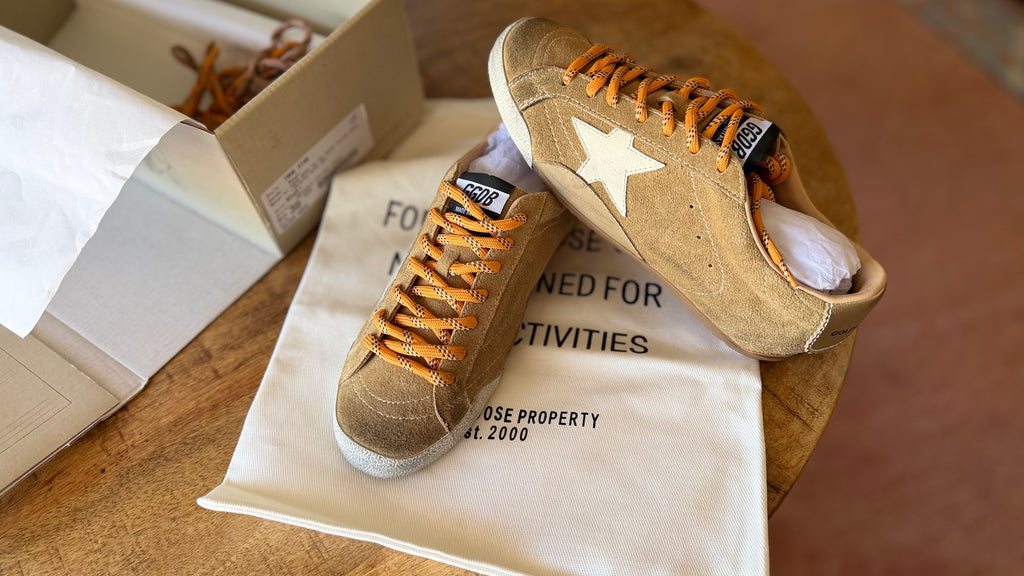 Golden Goose True-Star Sneakers EU 39 US Women 8.5 Suede Khaki Italy