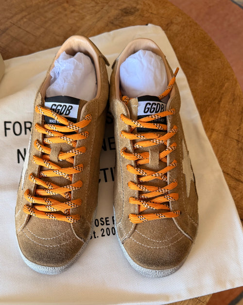 Golden Goose True-Star Sneakers EU 39 US Women 8.5 Suede Khaki Italy