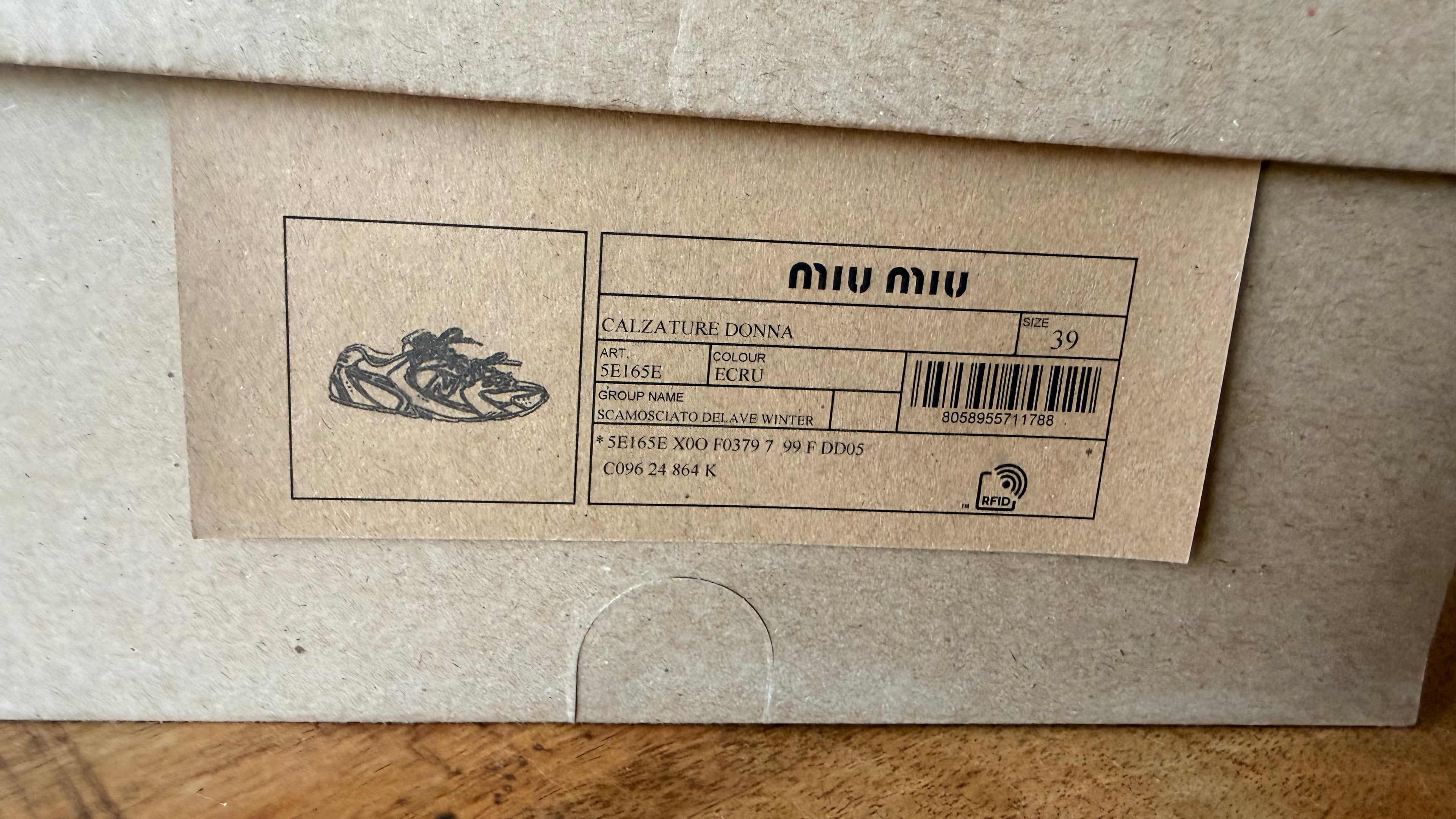 Miu Miu & New Balance Brown Suede Sneakers Fur Lined Premium Quality Sizes 39, 41