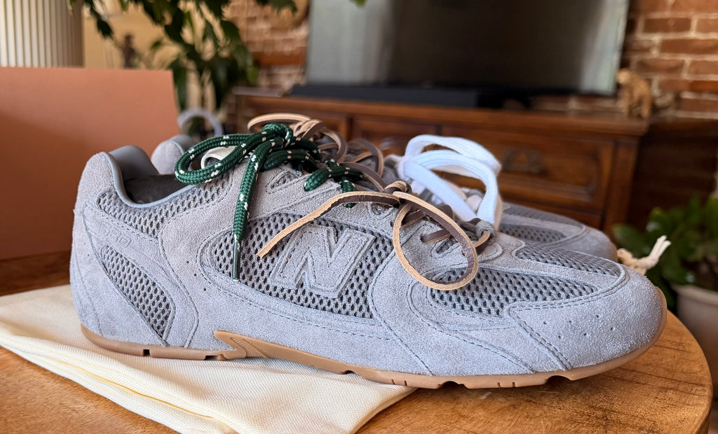 Miu Miu &New Balance Grey Suede Mesh Sneakers Size 39 Unisex
